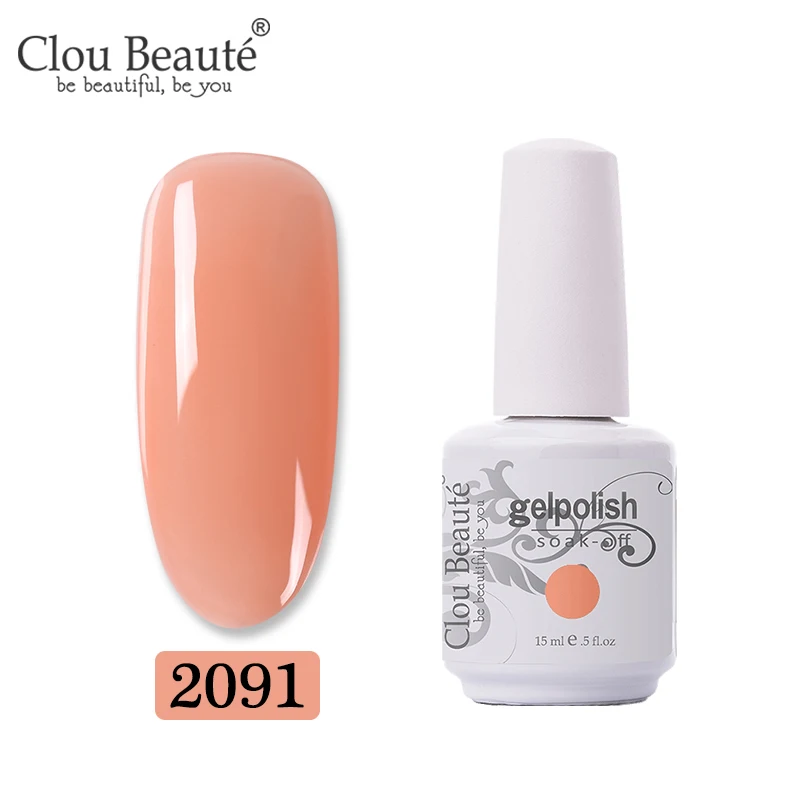 2091 Clou Beaute 15 мл цветной гель-краска УФ-гель для ногтей замачиваемый светодиодный лак для ногтей Гель-лак для ногтей Полупостоянный лак для ногтей - Цвет: 2091