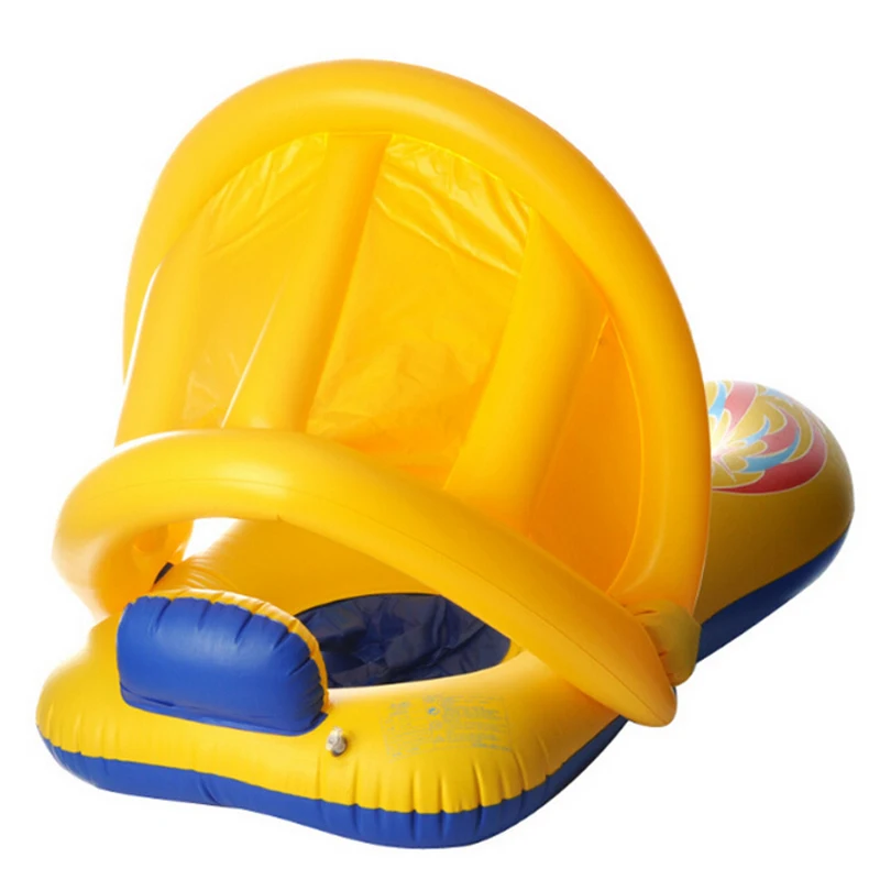 ПВХ надувное кольцо для купания мамы и ребенка двойное матери солнцезащитный