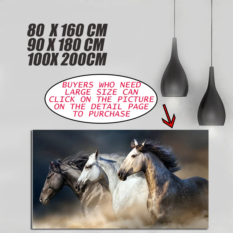 GOODECOR Картина на холсте «Бегущая лошадь» Животные постеры для стен гостиной домашний декор печать живописи.