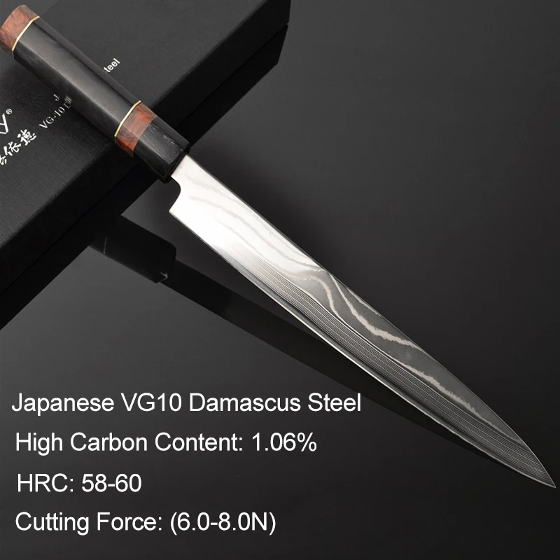 11 дюймов суши Sahimi Ножи японской дамасской VG10 Сталь Ультра Sharp Yanagiba рыб