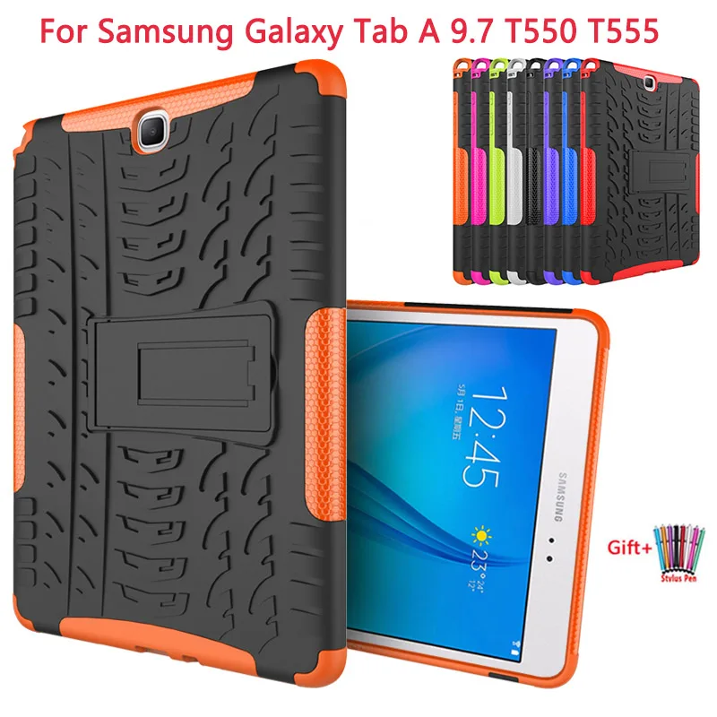 

Tablet Case For Samsung Galaxy Tab A 9.7 T550 T555 Shockproof Hybrid Hard Impact PC Cover For Galaxy Tab A 9.7'' Inch Coque Case
