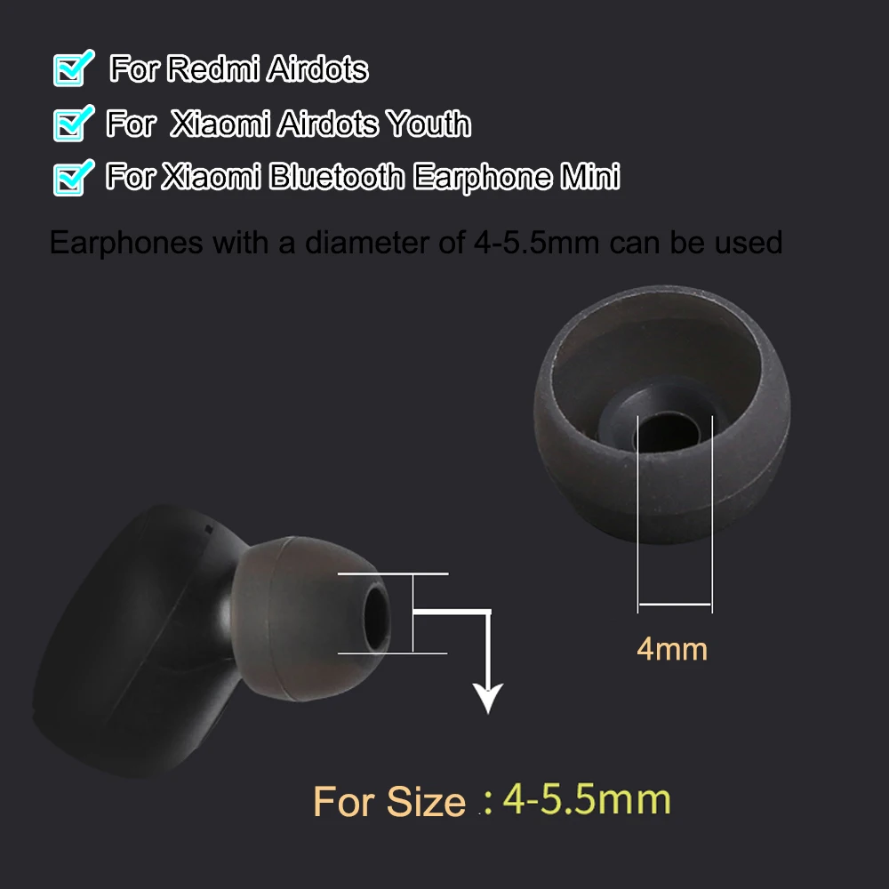 Сменные пылезащитные защитные колпачки для наушников Xiaomi Redmi Airdots Mini Bluetooth