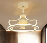 23 inch ceiling fan lamp with remote control roof led lighting fan modern bedroom restaurant indoor ac220v motor fans light