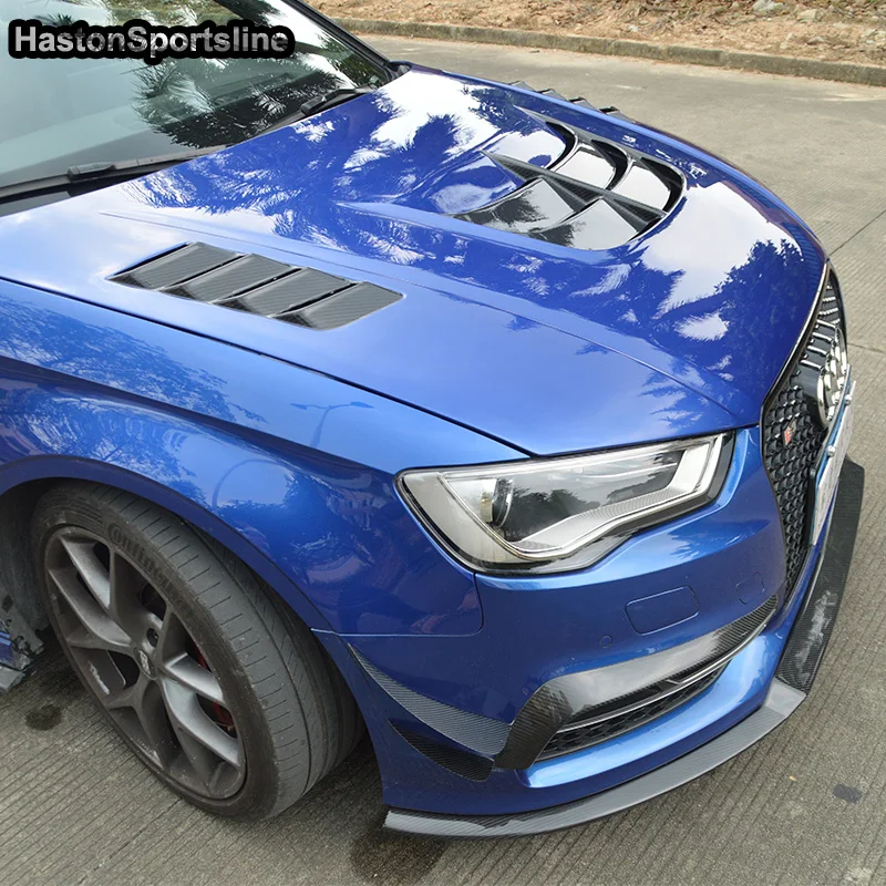 Для Audi S3 S line 4 шт./компл. углеродное волокно украшение переднего вентиляционного