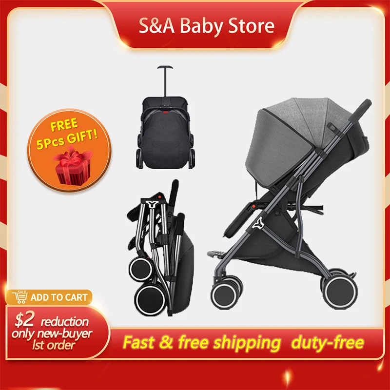 triciclo infantil Free Shipping Travel Light Baby Stroller Portable Pram Lying and Seating Carriage  on 2021