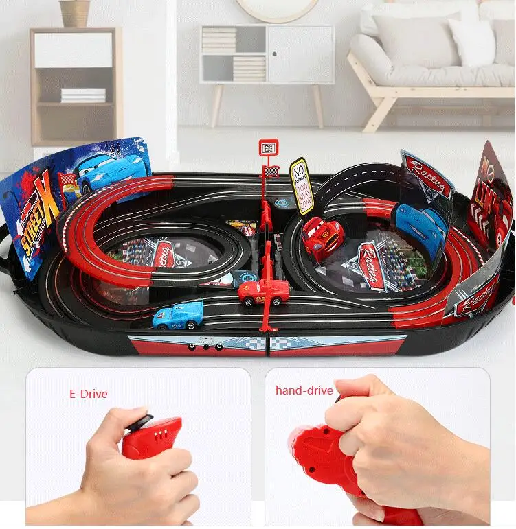 Мальчики рельс гоночный автомобиль Молния Маккуин Игрушка Дети дистанционного