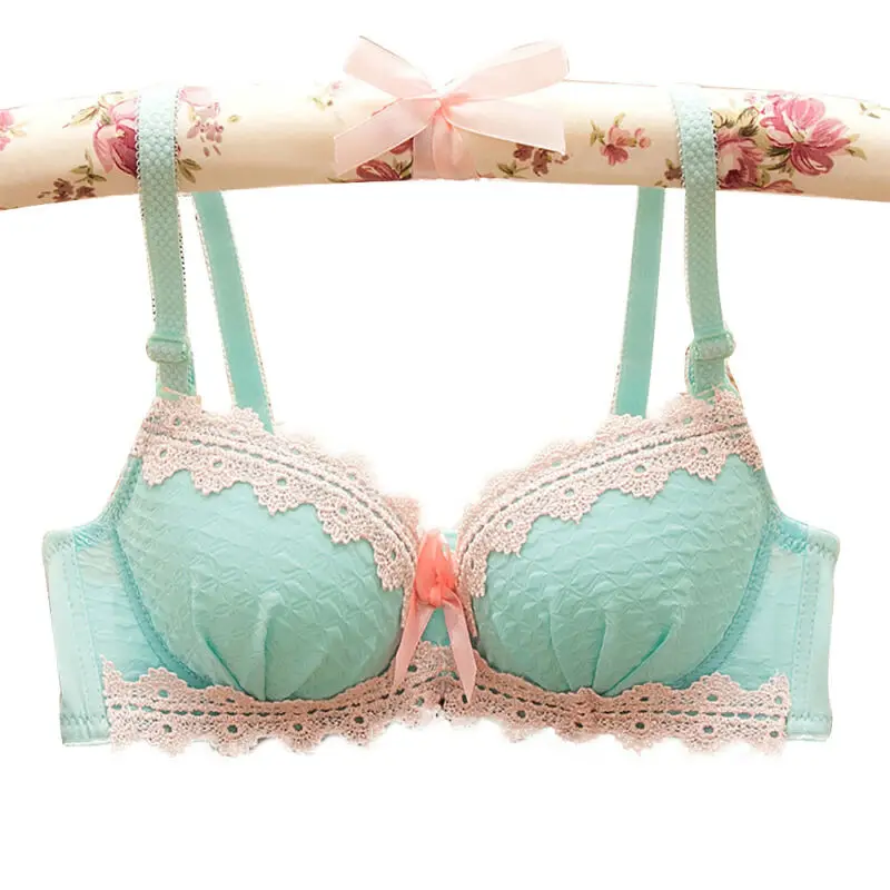 

Girl's Bra Set Seamless Bra Push Up Soft Lace Up Comfortable Bralette Underwear for Teenage Bra Women