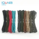 Паракорд IQiuhike, 250 цветов, 550, Тип III, 7 подставок, 100 футов, 50 футов, Паракорд, парашютный шнур, набор для выживания, оптовая продажа