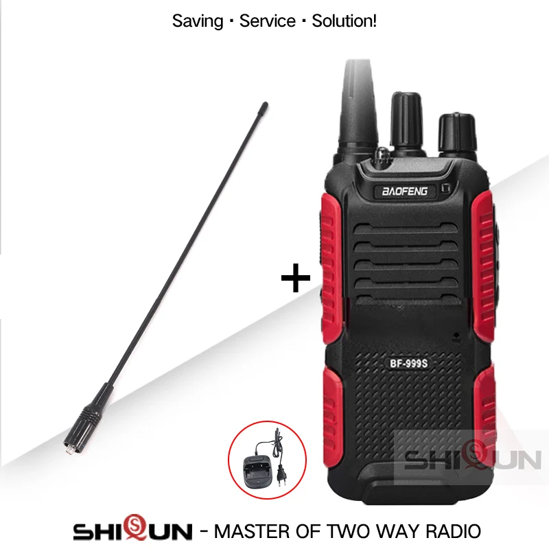Add NA-771 antenna Горячая Baofeng bf-999s Plus Walkies Uhf band военный уровень двухстороннее радио 999S(2) для безопасности, отеля, ветчины BF999s обновление 888s 5W - Цвет: Add NA-771 antenna