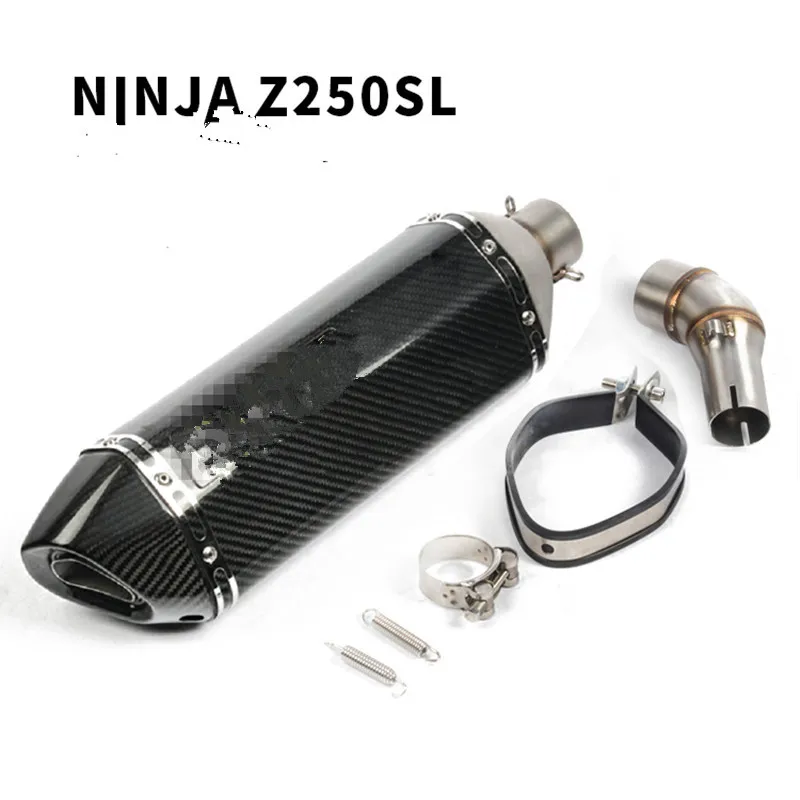 

Slip on Motorcycle Exhaust Silencer Modified Escape Muffler Middle Link Pipe for Kawasaki Ninja 300 Ninja250 Z250 Z300 2012-2017