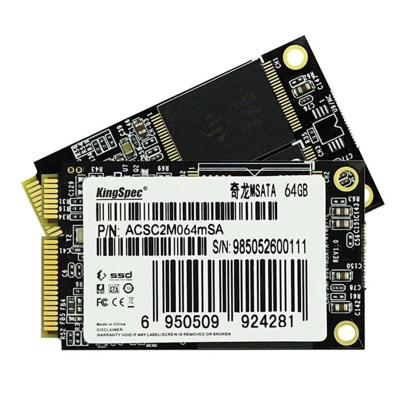 

KingSpec MSATA MINI PCI-E 64G MLC Digital Flash SSD Solid State Drive Storage Devices for Computer PC Desktop Laptop