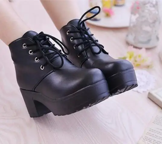 Новинка Ботинки Martin Женская обувь на платформе Обувь из искусственной кожи