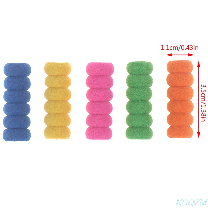 

10pcs Non Slip Foam Pen Cap Non-toxic Ridged Pencil Lightweight Grips Eco-friendly Hand Protection Handwriting
