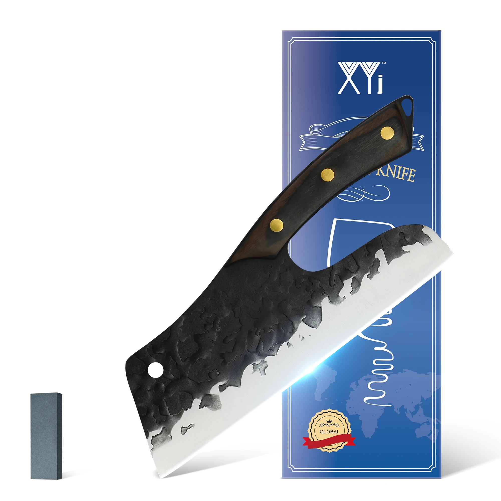 

XYJ 9-дюймовый экономный большой нож для нарезки овощей и мяса, нож для нарезки мяса, большое лезвие с мини-точильным камнем