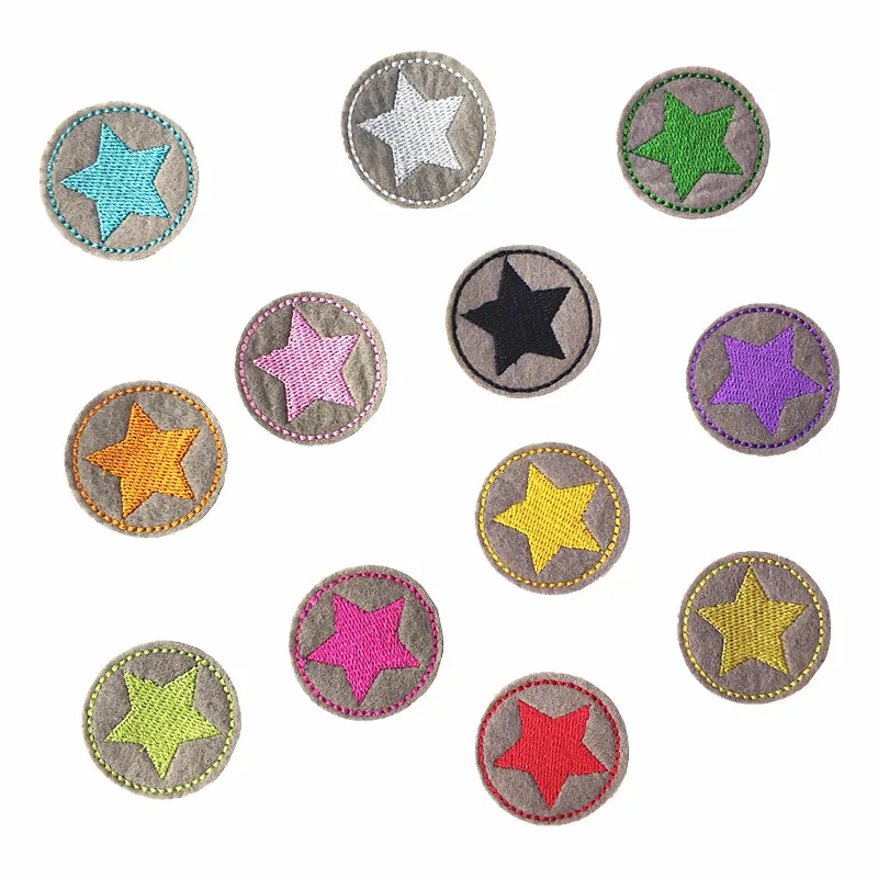 Цветные пятиконечные нашивки со звездами для одежды сделай сам полоски железные