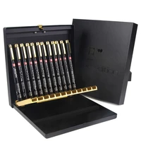 sakura needle pen collection edition limited black gold edition black gold gift box 12 sets of needle pen limited edition