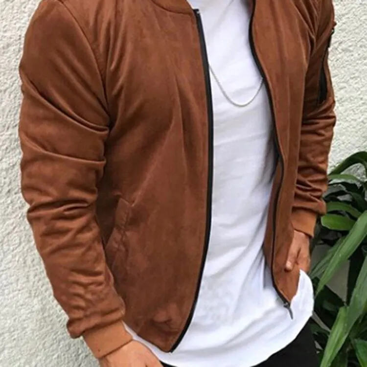 Мужская замшевая ткань Jaqueta Masculino уличная зимняя теплая куртка куртки верхняя одежда мужская Тонкая куртка однотонная стильная Abrigo Hombre 5XL