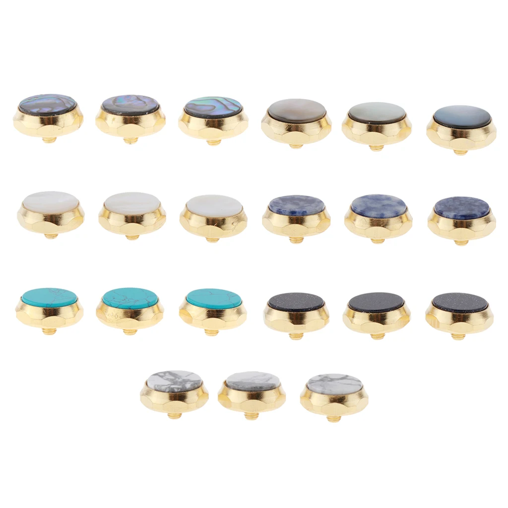 

21x Hand Polished Trumpet Finger Buttons Handmade Musical Trumpet Parts