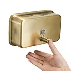 Оптовая и розничная продажа, дозатор для жидкого мыла из нержавеющей стали для ванной комнаты, настенное крепление, 500 мл800 мл1000 мл1200 мл