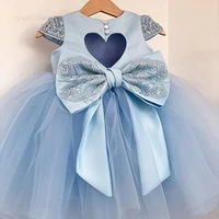 cute baby girl dresses big bow cap sleeves plain satin tulle girls pageant dresses keyhole back tulle girls party dress