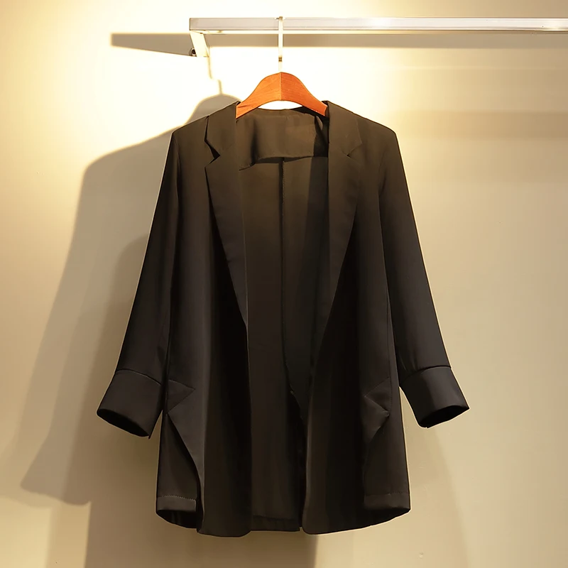 Женский офисный блейзер с длинным рукавом однотонный пиджак в винтажном стиле