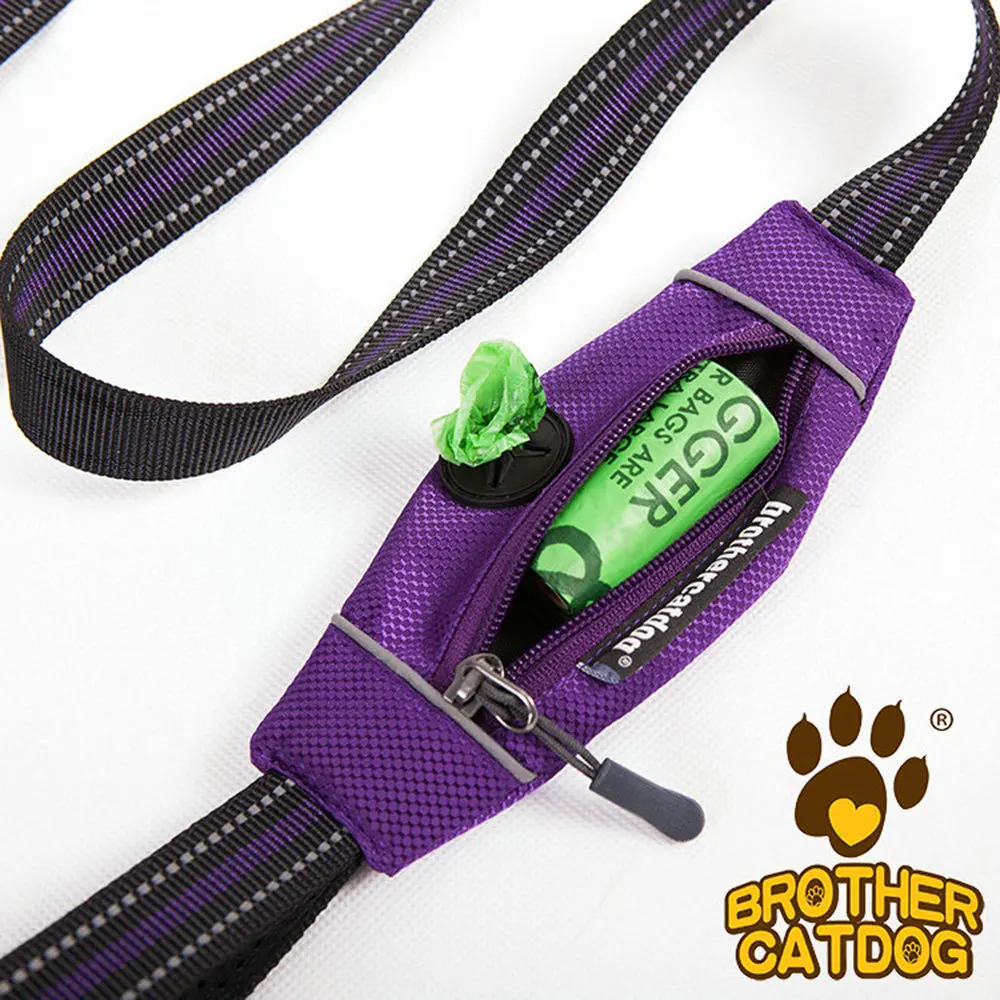 Роскошный нейлоновый собачий поводок с мешками для собак уличный мощный ошейник