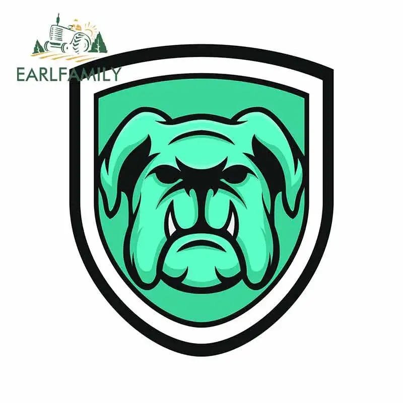 

EARLFAMILY 13cm x 11cm Bulldog Badge Car Stickers Notebook Motorcycle Skateboard Computer Decal Graffiti Sticker