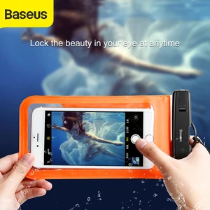 baseus 6 universal waterproof case for iphone x 6s holder for phone on hand porta celular para running bag on hand for phone free global shipping