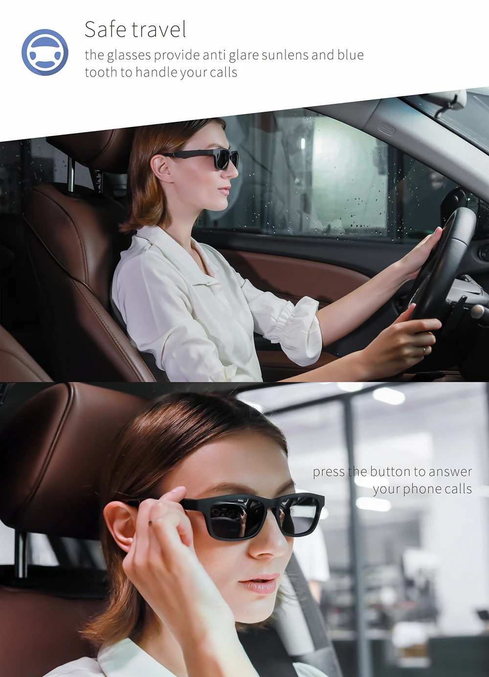K18 Портативный Универсальный Водонепроницаемый умный Bluetooth Вызов Bluetooth музыка может быть оснащен анти-синими линзами поляризованные солнцезащитные очки