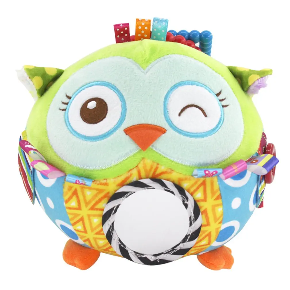 

Multifunctional Baby Cartoon Plush Ball Toys Owl Lion Soft Rattle Bell Early Educational Toy Baby Hand Grasp Ball