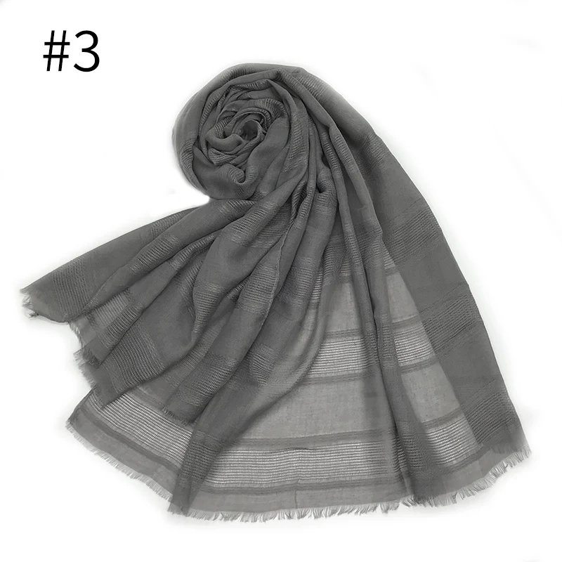 Number 3 colors Модные импортные товары, хлопковое белье сплошной цвет, дизайнерский шарф с кисточками, высокое качество, модная и великолепная бандана, Женский хиджаб - Цвет: Number 3 colors