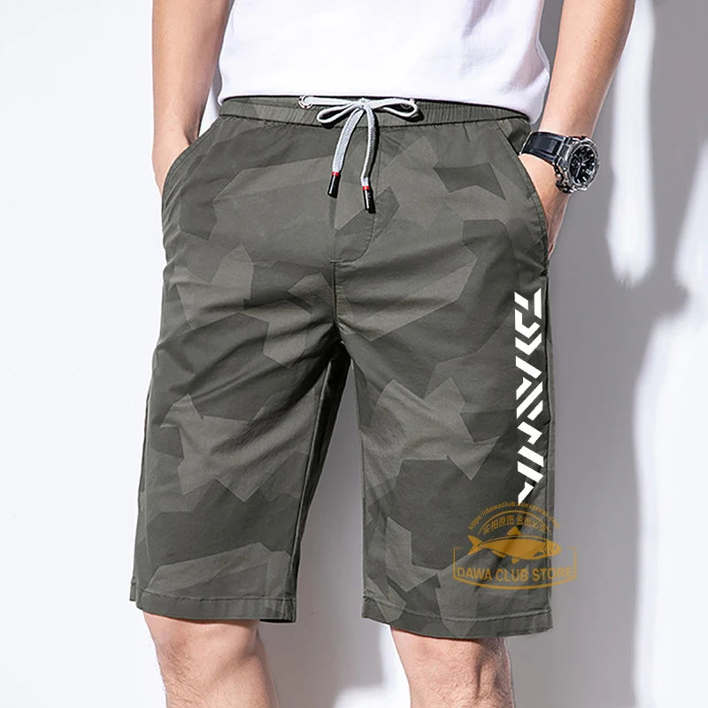 

2020 DAIWA Summer Men's Fishing Casual Shorts Thin Camouflage Outdoor Mountaineering Ice Silk Quick-drying Pants Beach Shorts