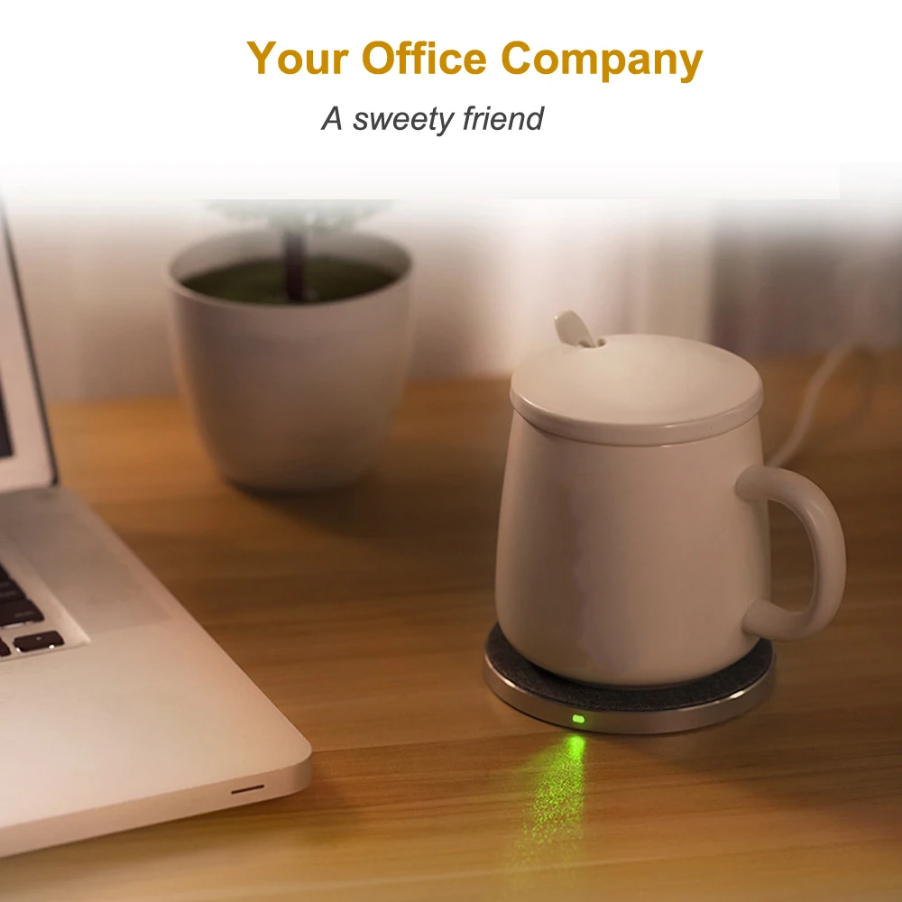 Беспроводное зарядное устройство подогреватель чашки кофе QC 55 градусов по Цельсию с постоянной