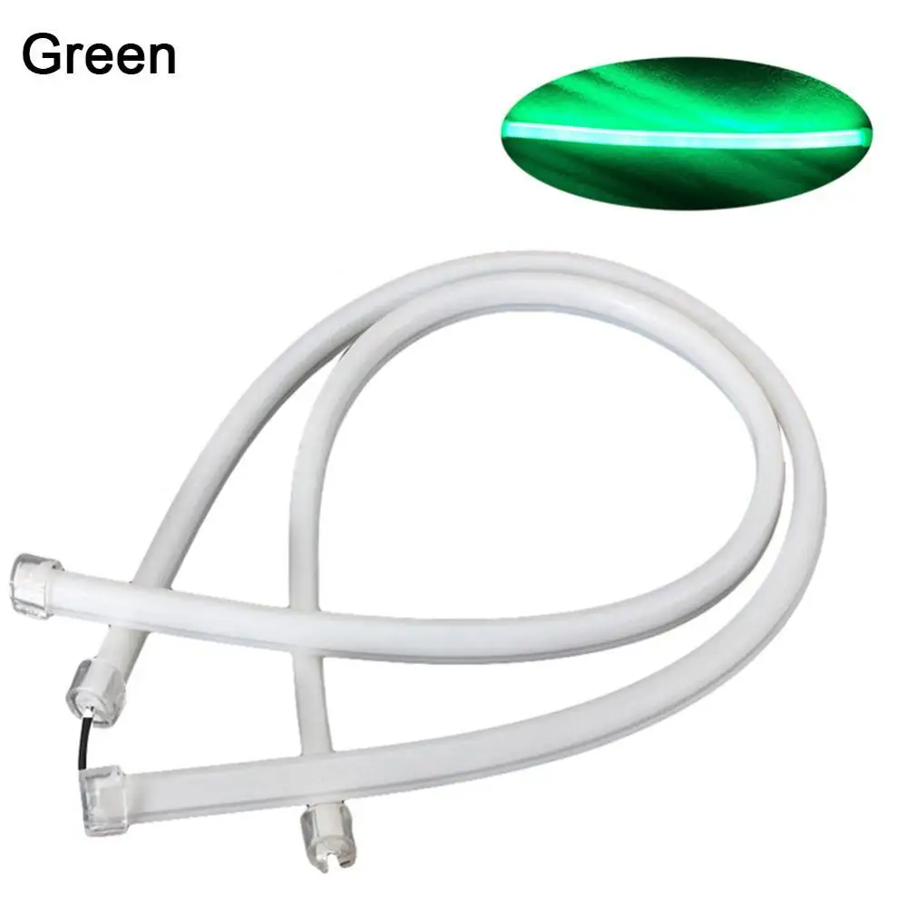 

2Pcs LED Car DRL Daytime Running Lamp Flexible Soft Tube Strip Light Decoration Automotive Exterior Decorative Lights