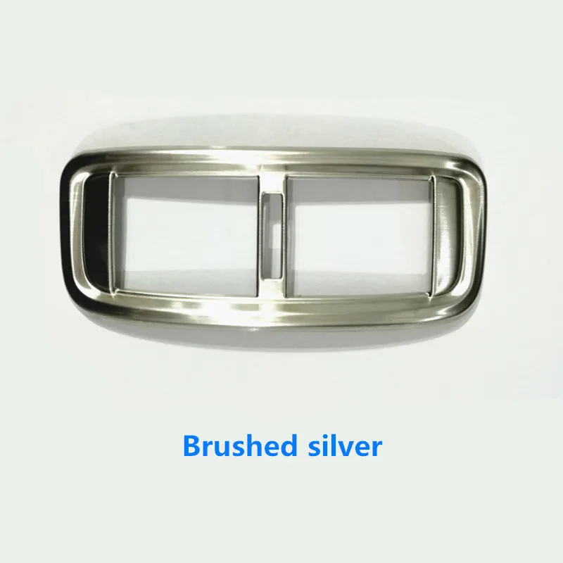 Brushed silver Внутреннее зеркало черный Задний кондиционер подлокотник на выходе вентиляционная панель из нержавеющей стали отделка 1 шт. для Honda CRV - Название цвета: Brushed silver