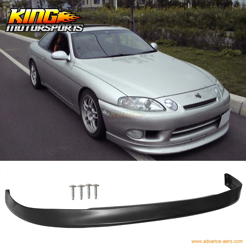 Подходит для 1997 1998 1999 2000 Lexus SC300 SC400 передний бампер губ Неокрашенный-PU Global