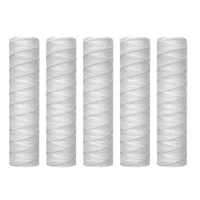5 micrometre 10 x 2 5 inch string wound sediment water filter cartridge whole house sediment filtration universal replacement f