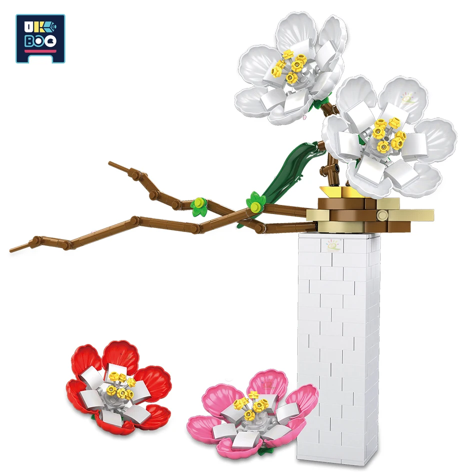 

UKBOO 398 шт. город сливы цветока букет мс модель строительные блоки «сделай сам»; Свадебные туфли, украшенные Кирпичи игрушки для Детский подар...