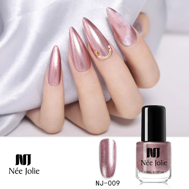 NEE JOLIE 3 5 мл Блестящий лак для ногтей розовый фиолетовый золотой дизайна