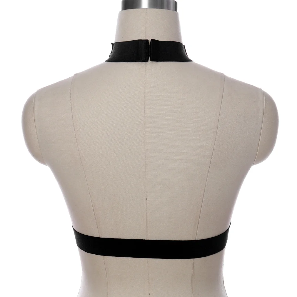 Body Bondage Harness Cage Bra Sexy Punk Goth Lingerie For Women Top Plus Size Festival Rave Wear Garters Adjust | Женская одежда