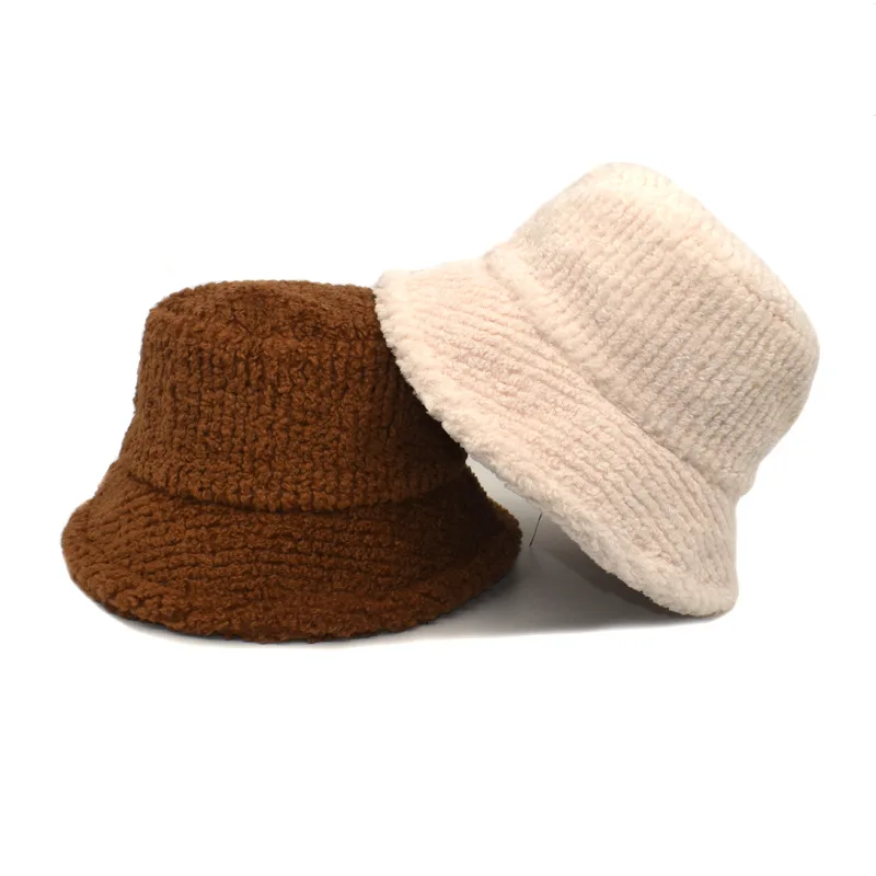 

Корейская версия новой вельветовой полосатой шапки Женская осенне-зимняя Рыбацкая шапка из овечьей шерсти уличная дорожная шапка для умыв...