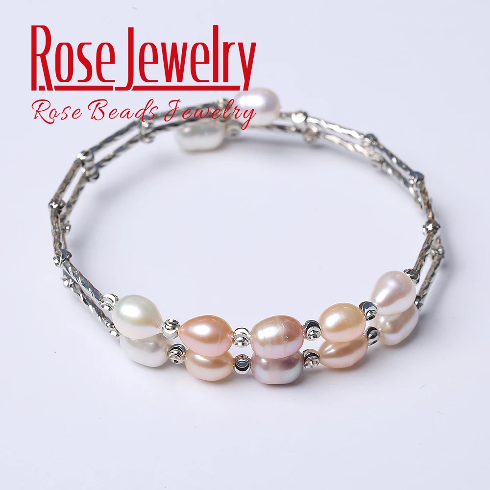 Браслеты из натурального жемчуга 6-7 мм | Украшения и аксессуары