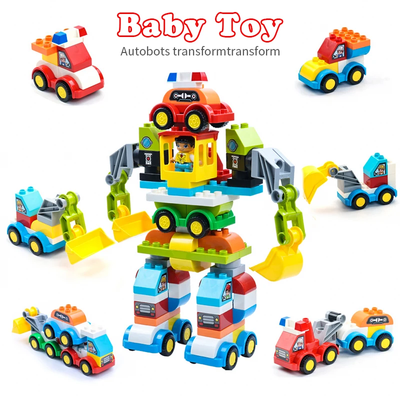 

Autobot Deformation 6 IN 1 Educational Big Size Building Blocks Compatible With Bricks Assemble Toys For Kids
