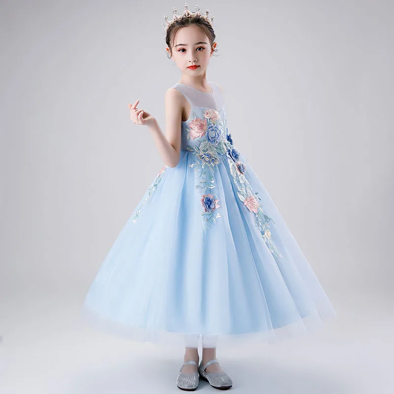 Милые женские ботильоны с вышивкой С цветочным узором для девочек выступлений