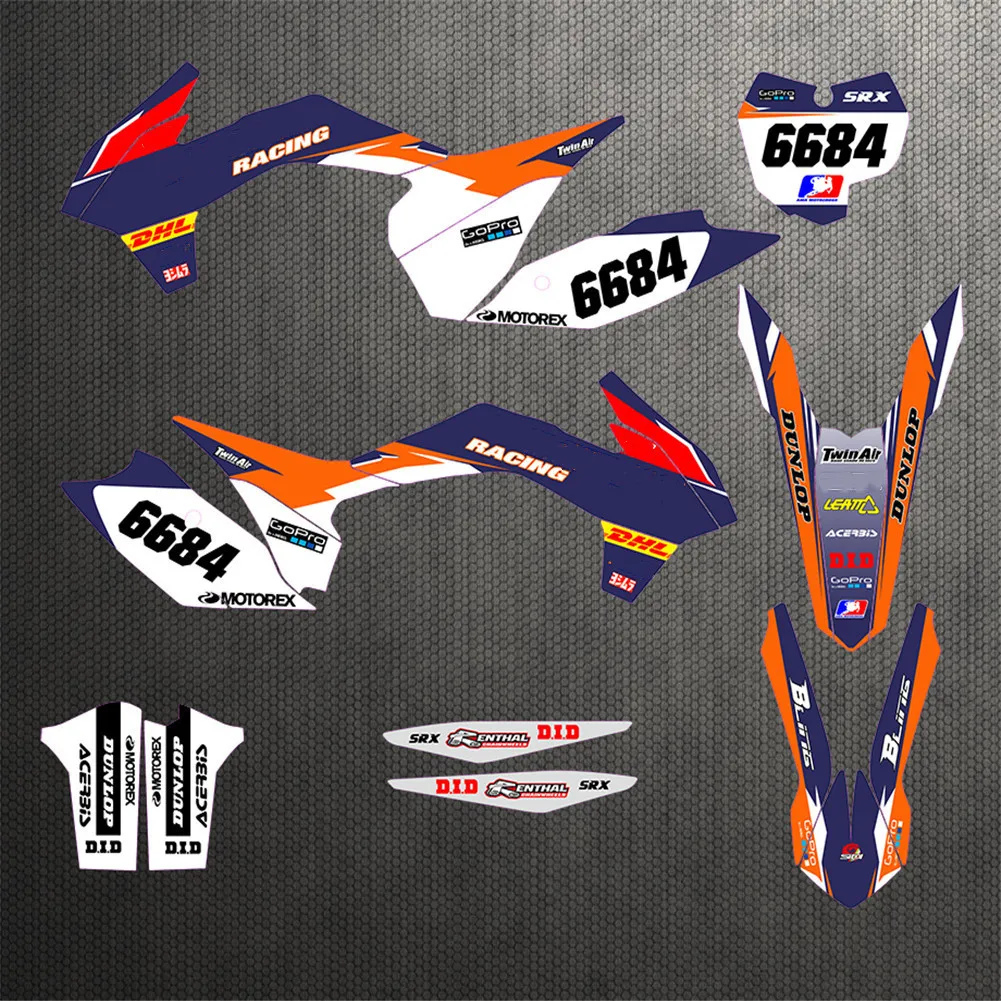 Для KTM SX SXF 2013 2014 2015 СТИКЕРЫ Графика комплекты наклеек для EXC EXCF XCW 2016 125-200 250 300 350 400 450