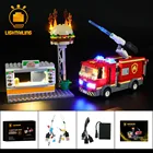 Набор со светодиодной подсветкой для 60214 года, серия город, гамбургерная бара, игрушка для спасения огня, строительные блоки, только набор светильников