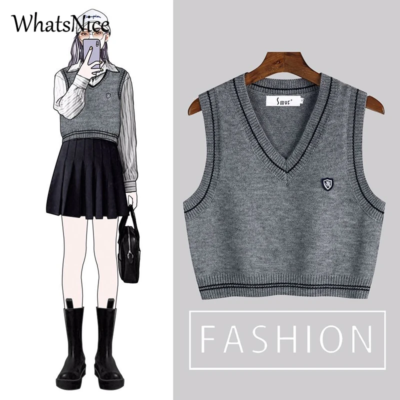 

Женский укороченный свитер без рукавов, повседневный Трикотажный жилет, верхняя одежда, осень-зима 2021