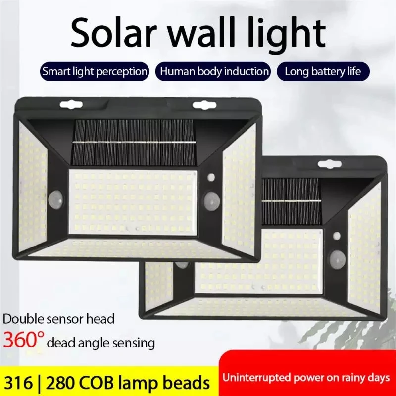 

3 Molds LED Solar Light Outdoor PIR Motion Sensor Wall Lamp Waterproof Garden Sunlight