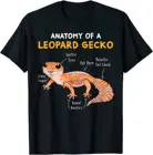 Анатомия леопарда геккон Забавный геккон мама рептилия папа футболка