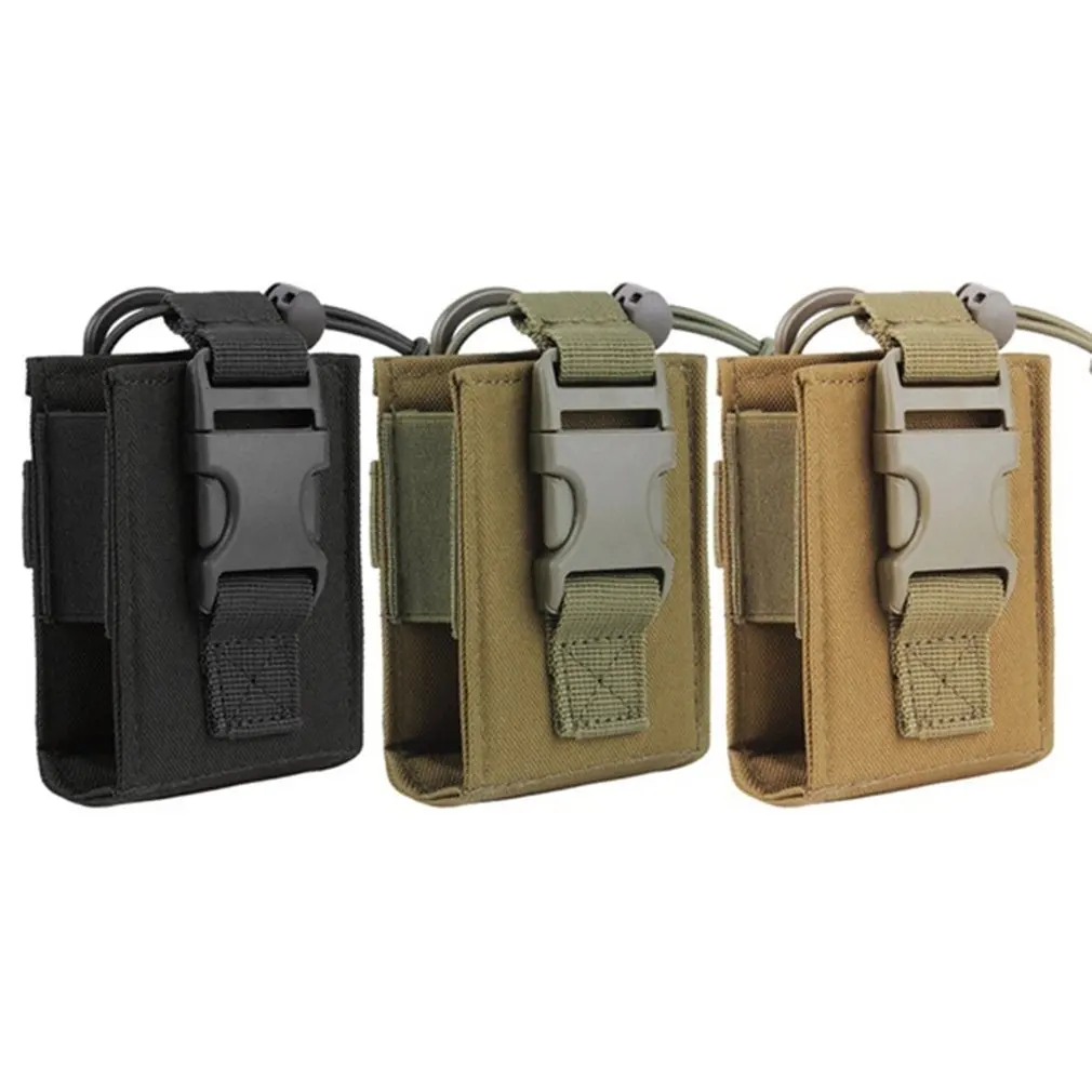 

Green Camouflage Walkie-talkie Bag Outdoor Military Fan Accessory Bag Large Capacity Multifunctional Bag